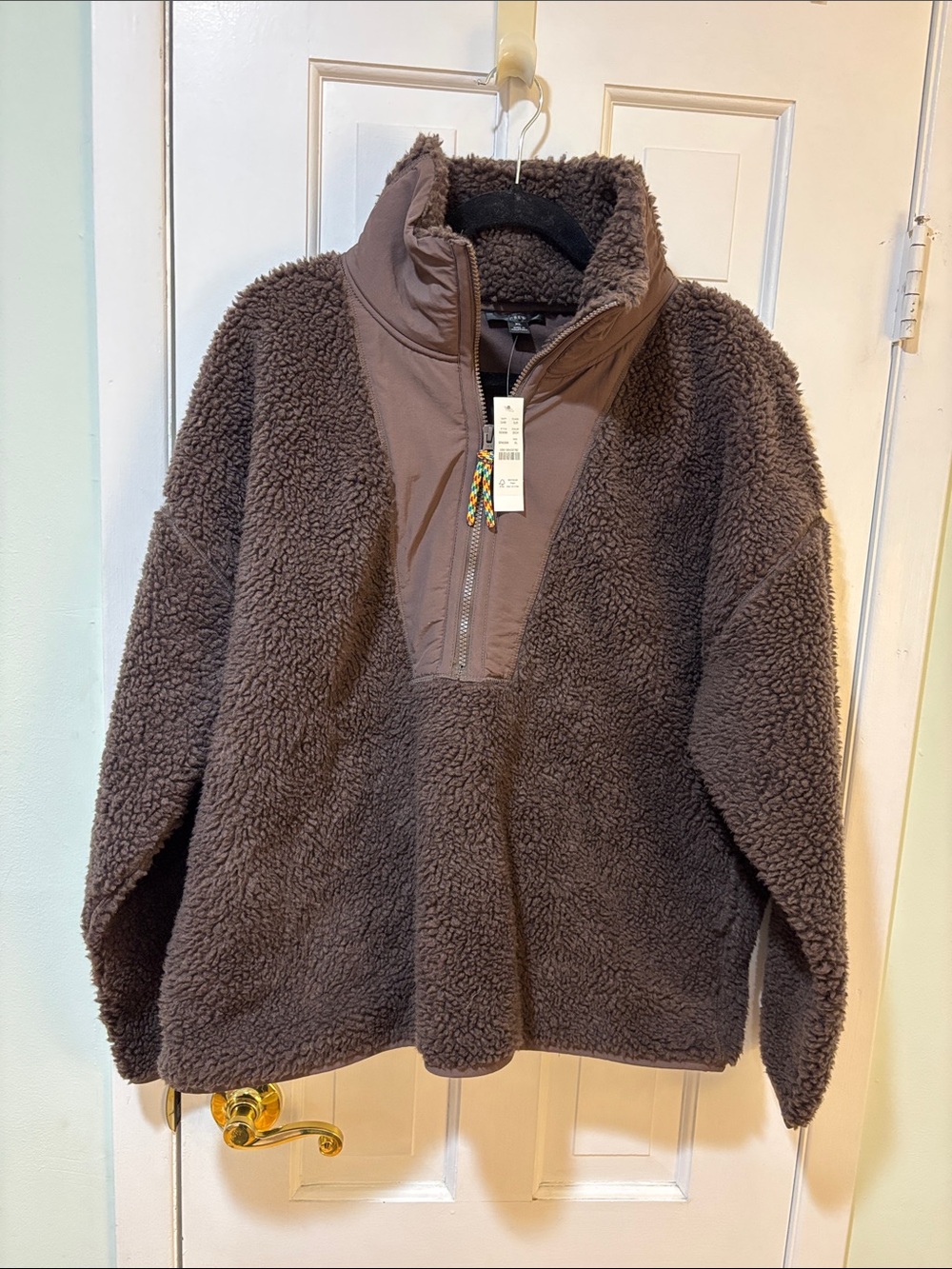 Women’s Cozy Sherpa Half-Zip Jacket - Brown